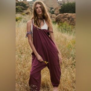 Free People Hot Shot Onesie In Pomegranate Size XL
